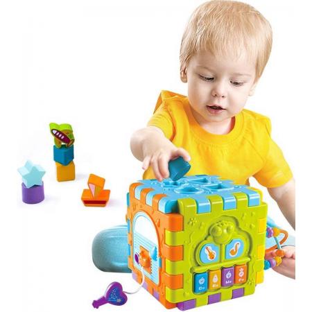 Femur 6-in-1 Activiteiten Kubus – Speelgoed Kubus – Interactief Speelgoed – Educatief Speelgoed – Babyshower – Kraamcadeau