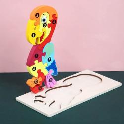 Femur Houten Kinderpuzzel - Papegaai – Dieren Puzzel – 3D Puzzel – Goed voor de Ontwikkeling – Montessori Speelgoed – Kinderspeelgoed