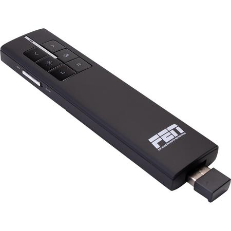 Fen - Zakformaat draadloze USB presenter - Met laseraanwijzer - 50 meter range - Incl. handige opberg pouche - Zwart