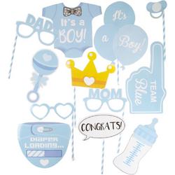Photoprops Baby Jongen - 12 delig - Its a Boy - Baby Shower - Gender Reveal - Blauw