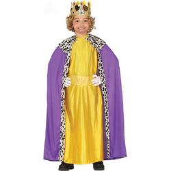 FIESTAS GUIRCA, S.L. - 3 Koningen kostuum geel voor kinderen - 122/134 (7-9 jaar) - Kinderkostuums