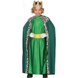 FIESTAS GUIRCA, S.L. - 3 Koningen kostuum groen voor kinderen - 110/116 (5-6 jaar) - Kinderkostuums
