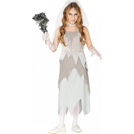 FIESTAS GUIRCA, S.L. - Grijs spook bruid kostuum voor meisjes - 140/146 (10-12 jaar) - Kinderkostuums