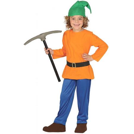 FIESTAS GUIRCA, S.L. - Oranje kabouter kostuum voor kinderen - 122/134 (7-9 jaar) - Kinderkostuums