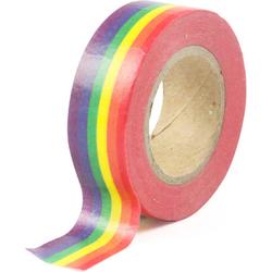 FISKA - Washi Tape Regenboog - 1,5 cm Breed - Washi Papier - Washi Papier