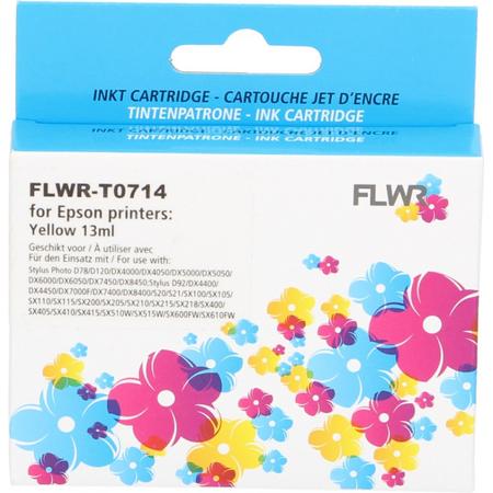 FLWR - Inktcartridge / T0714 Geel - Geschikt voor Epson
