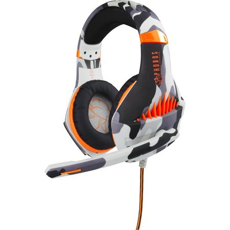 Phobos Winter Warrior camouflage Gaming headset - Multiformat (PS4/PC/Switch) - HD stereogeluid - 3.5 mm jack