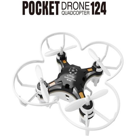 Zwarte Quadcopter mini FQ777-124 Pocket Drone