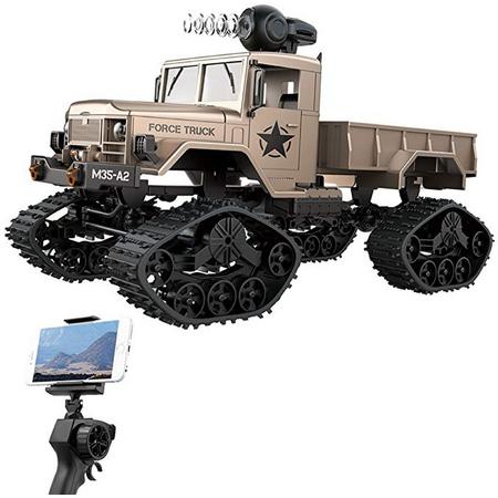Military Rc Truck - Tank met Wifi live camera - App control functie (IOS&Android) 2.4GHZ