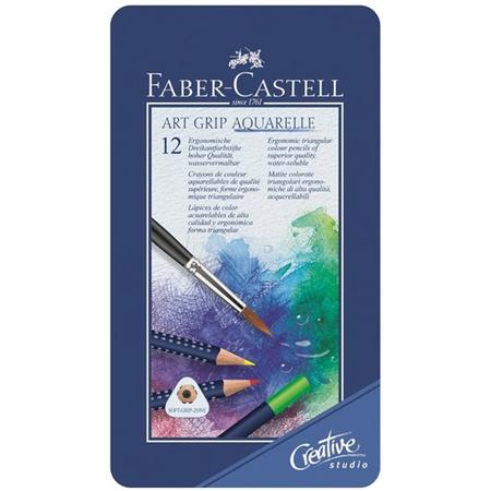 Aquarelpotlood Faber-Castell Art Grip etui a 12 stuks