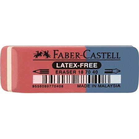 Faber-Castell 187040 Blauw, Rood 1stuk(s) vlakgum