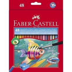 Faber-Castell aquarelpotloden - 48 stuks - met puntenslijper en penseel - FC-114448