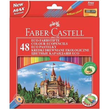 Kleurpotlood Faber-Castell Castle zeskantig karton etui met 48 stuks