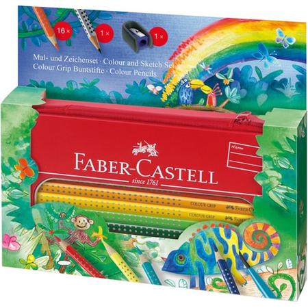 Kleurpotlood Faber Castell GRIP gevuld etui