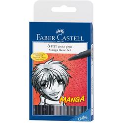 Tekenstift Faber Castell Pitt Artist Pen Manga 8-delig etui Basic