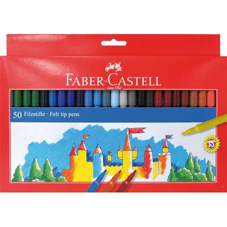 viltstiften Faber Castell 50 stuks karton etui