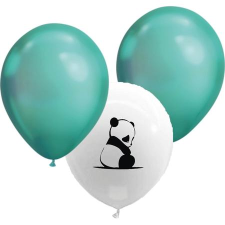 Fabs World ballonnen baby panda groen metallic