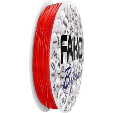 Fako Bijoux® - Elastisch Nylon Draad - Sieraden Maken - 0.5mm - 10 Meter - Rood
