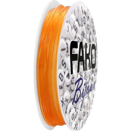 Fako Bijoux® - Elastisch Nylon Draad - Sieraden Maken - 0.6mm - 9 Meter - Oranje