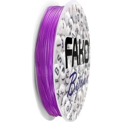 Fako Bijoux® - Elastisch Nylon Draad - Sieraden Maken - 1.0mm - 5 Meter - Paars