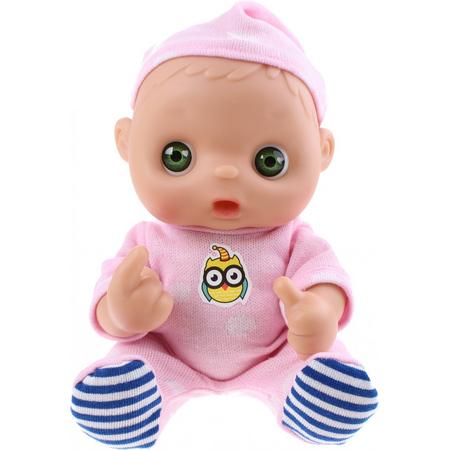 Falca Babypop In Pyjama 17 Cm Meisjes Roze
