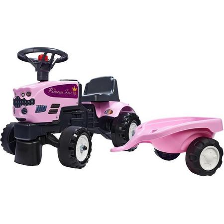 Falk Tractor Pink Set met accecoires 1/3