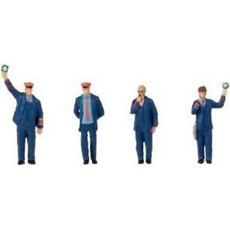 Faller - Railway staff & conductor whistle Figurine set with mini sound effect - FA180237