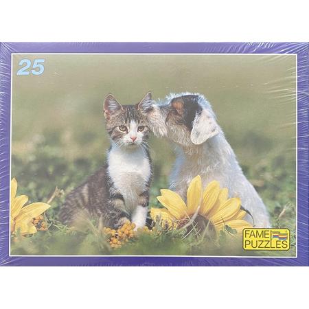 Kat en hond puzzel 25 Fame puzzles