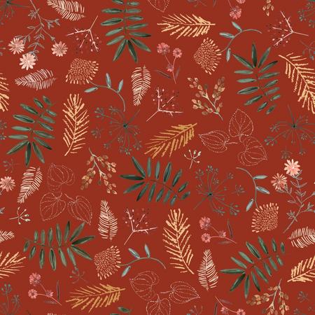 Floral Rust Jersey - Digitale Print - 1 meter
