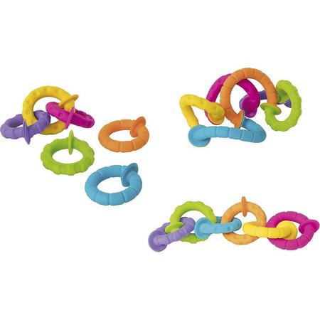 Fat Brain Toys: PIP SQUIGZ - RINGLETS, set van 6 ringen, in silicone, in blister