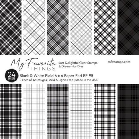 Black & White Plaid 6x6 Inch Paper Pad (EP-95)