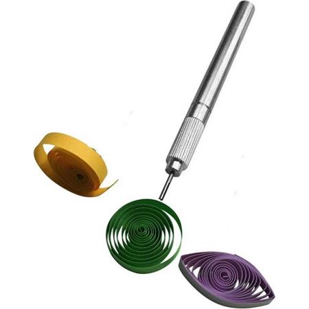Quilling tool RVS - Pen voor het makkelijk oprollen van stroken filigraan papier - Filigraan hobby gereedschap