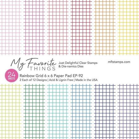 Rainbow Grid 6x6 Inch Paper Pad (EP-92)