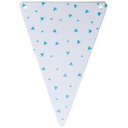DIY vlaggen wit - blauwe triangel - Maak je eigen vlaggenlijn