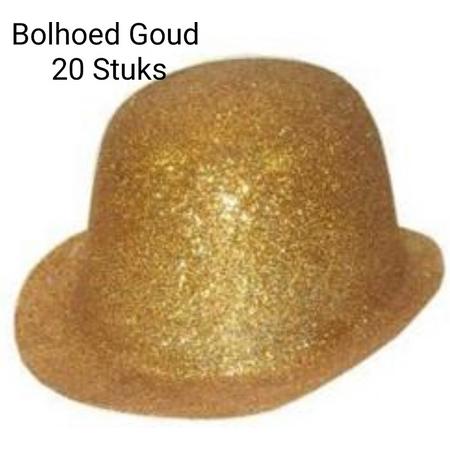 20 stuks Mooie Glitter Bolhoed Goud, Nieuwjaar, Hoofdeksel, Hoed, Themafeest