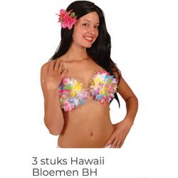 3 Stuks Hawaiiaanse BH met gekleurde bloemen