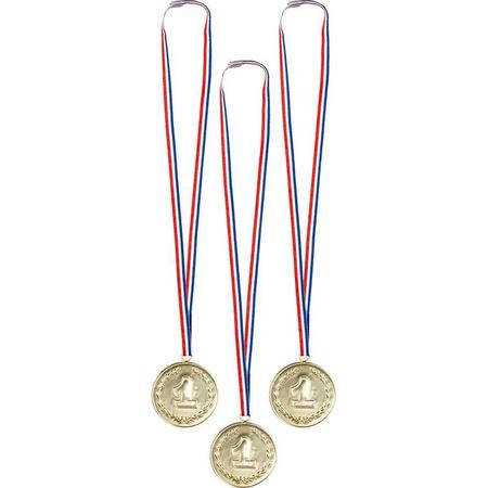 3 stuks Gouden medaille eerste plaats, Sportprijs, Verjaardag, Nederland.