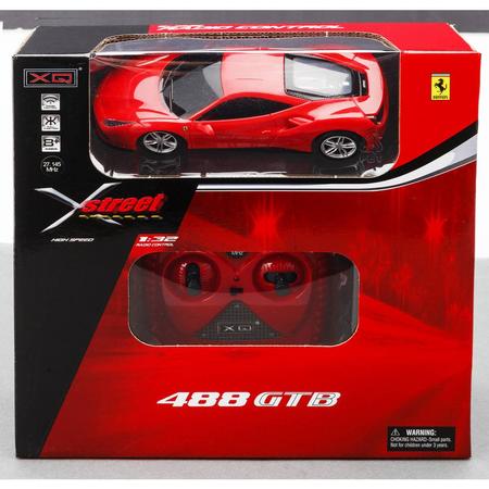 XQ Toys X Street Ferrari 488 GTB 1:32 afstandsbestuurbare auto Remote Controlled rood