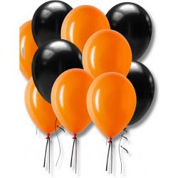 Festivz 40 stuks Halloween Oranje Zwart Ballonnen – Decoratie – Feestversiering - Halloween – Orange - Feest