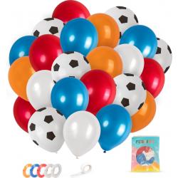 Festivz 40 stuks Rood Wit Blauw Oranje Voetbal Ballonnen – Decoratie – Feestversiering – Rood - Wit - Blauw - Oranje - Latex - Oranje - Orange Latex - Nederlands Elftal - Feest - WK2022 - Voetbal