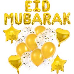 Festivz Eid decoratie - Eid Mubarak - Ramadan Feestdecoratie - Papieren Confetti - Ramadan Decoratie - Eid-al Fitr - Goud