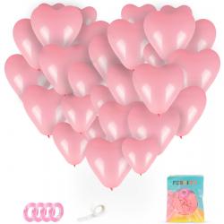 Festivz Hartjes Ballonnen 40 stuks - Liefde - Hartjes Ballonnen - Love - Feestversiering – Roze - Cadeau - Feest - Man & Vrouw - Hem & Haar - Anniversary - Valentijn - Moederdag