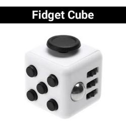 Fidget Cube Friemelkubus - Anti Stress Cube - Speelgoed Tegen Stress - Meer Focus & Concentratie - Fidget - Wit Zwart