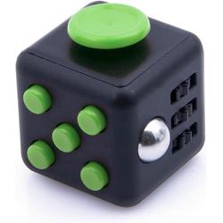 Fidget Cube Friemelkubus - Anti Stress Cube - Speelgoed Tegen Stress - Meer Focus & Concentratie - Fidget - Zwart Groen