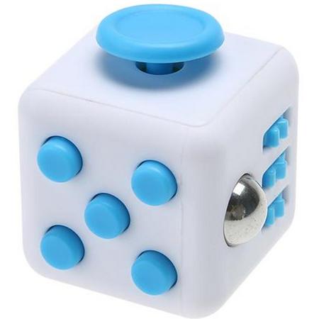 Fidget Cube Wit/Blauw