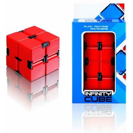 Infinity Fidget Cube rood - friemel kubus