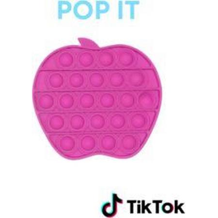 Pop IT Appel Paars Pop It Fidget - anti stress speelgoed 
