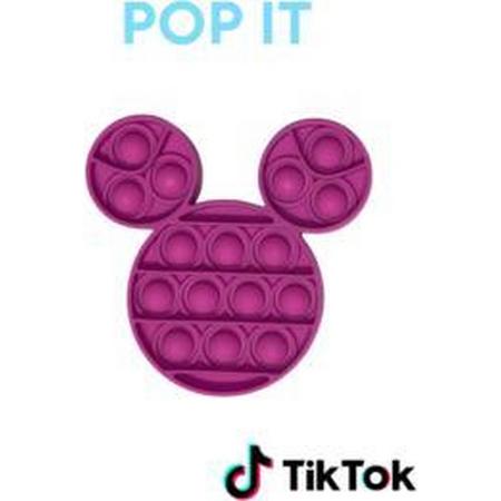 Pop IT Mouse Paars Pop It Fidget - anti stress speelgoed 