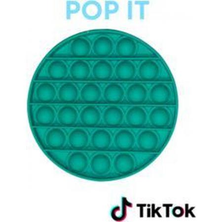 Pop IT Rond Groen – groot Pop It Fidget - anti stress speelgoed 