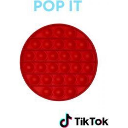 Pop IT Rond – Rood Pop It Fidget - anti stress speelgoed 